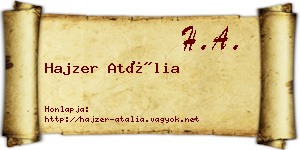 Hajzer Atália névjegykártya